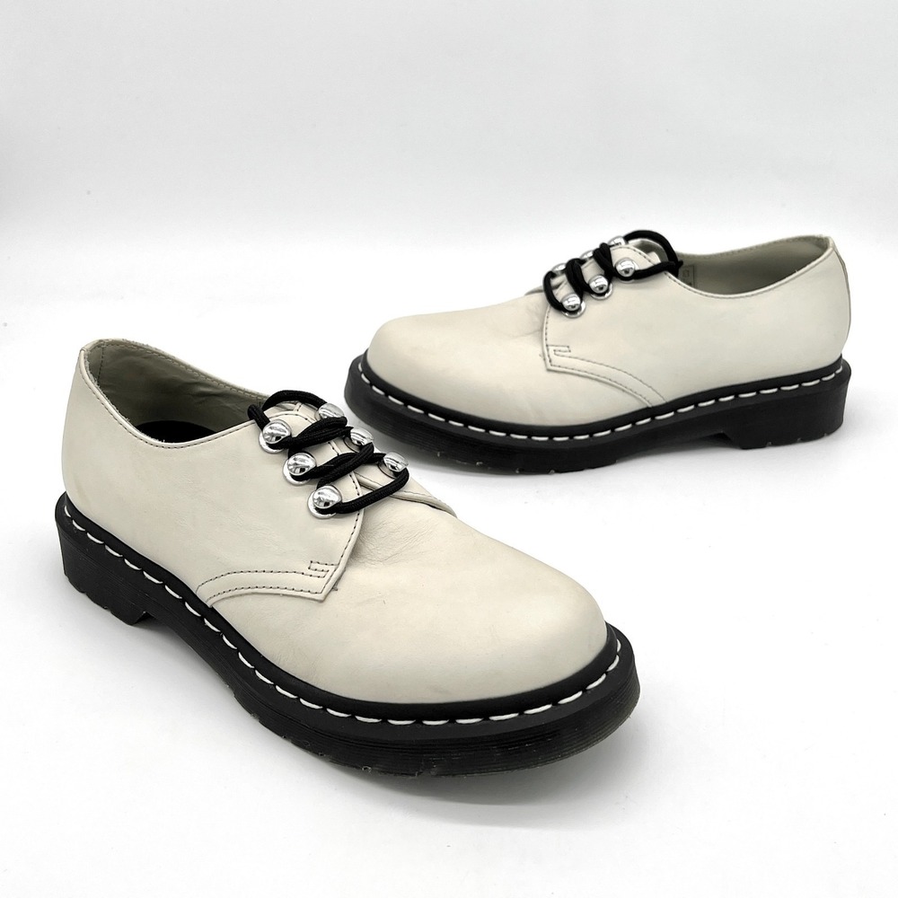 Dr. Martens 1461 HDW Ivory Oxford Leather Women's Size 39/8-8.5 - Picture 2 of 9